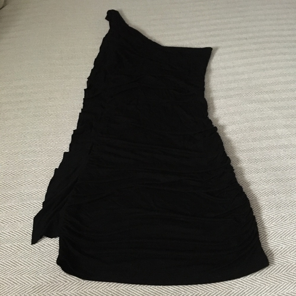 One shoulder little black dress